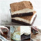 Easy Tiramisu Brownie Bars