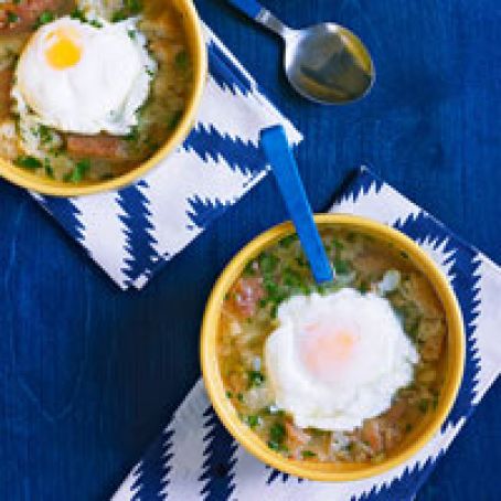 Garlic Soup (Sopa de Ajo) with Poached Eggs