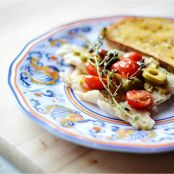 Sole en Papillote with Tomatoes and Olives