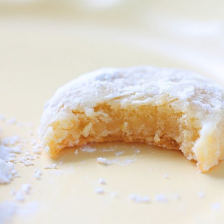 Lemon Chewy Snowdrop Cookies