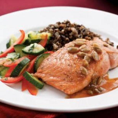Salmon with Pepita-Lime Butter