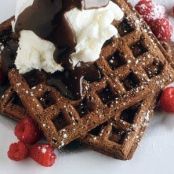 Chocolate cornmeal waffles