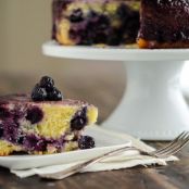 Blueberry Upside Down Cornmeal Cake