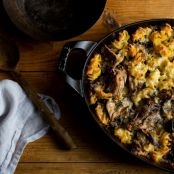 Baked Cheesy Pasta Casserole With Wild Mushrooms