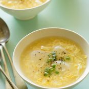 Egg Drop Soup with Rice Cakes