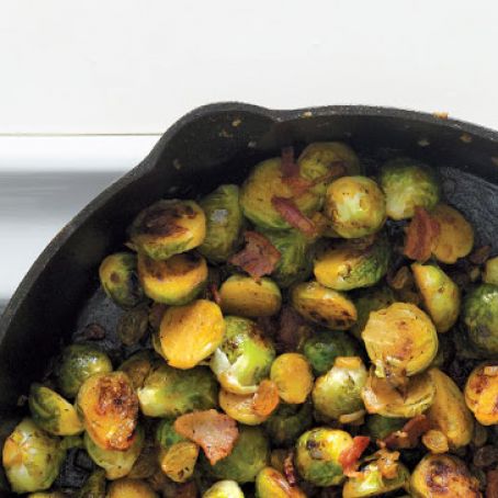 Brussels Sprouts with Bacon and Raisins