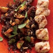 Warm Quinoa Salad with Carrots and Grilled Chicken