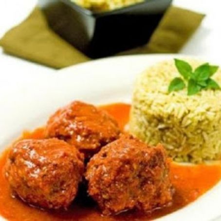 ALBONDIGAS DE RIB EYE EN SALSA DE CACAHUATE