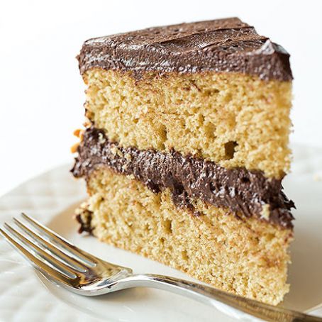 Peanut Butter Layer Cake with Chocolate Frosting