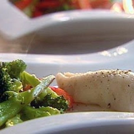 Red Snapper Fillets with Stir Fried Broccoli