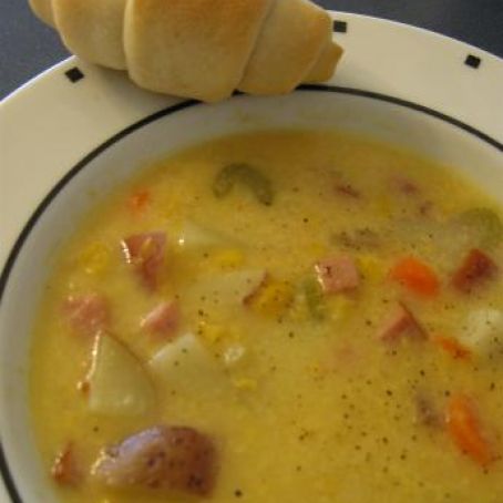 Cheesy Ham Potato Soup