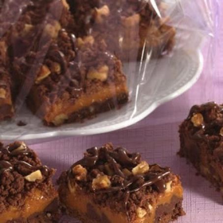 Double-Chocolate and Caramel Bars (Cookie Exchange Quantity)