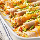 Cheesy Chicken Broccoli Crepe Bake