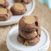 cookie - Chocolate Almond Butter Thumbprint Cookies (Paleo + Vegan)