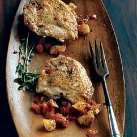 PRESED CHICKEN w/SQUASH & TOMATOES