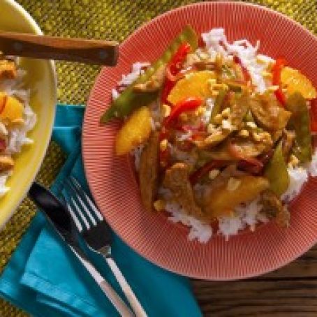 5-Spice Pork Stir Fry with Mandarin Oranges