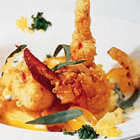 LOBSTER TEMPURA WITH GRITS…