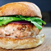 Salmon burgers with Lemon Cilantro Mayonnaise