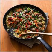 Orzo with Sausage and Broccoli Rabe