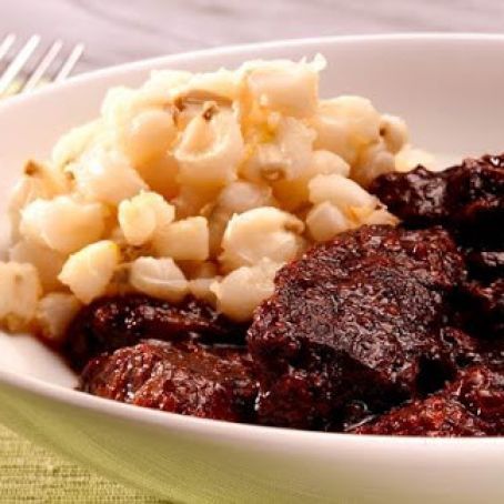 Slow-Cooked Carne Adovada with Hominy