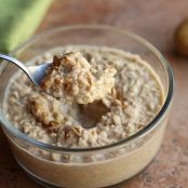 Oatmeal - peanutbutter oatmeal with a Fork