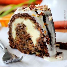 Cream Cheese Stuffed Carrot Cake with Orange Glaze