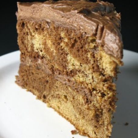 Chocolate Peanut Butter Marble Cake