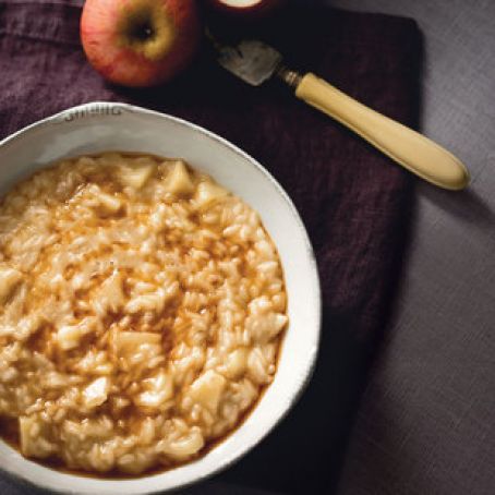 apple and provolone risotto