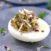 Pesto Deviled Eggs