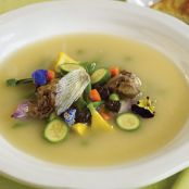 Flounder heart pot au feu