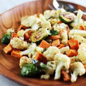 Vegetables: Roasted Winter Vegetables with Miso-Lime Dressing
