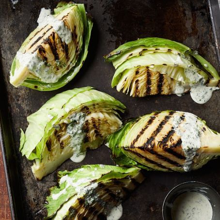 Charred Cabbage with Buttermilk-Herb Dressing