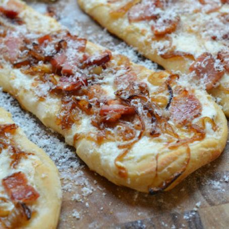 Bacon and Carmelized Onion Flatbread