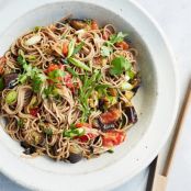 Soba Salad with Grilled Eggplant and Tomato