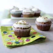 Carrot Cake Cupcakes w/Lemony Cream Cheese Frosting