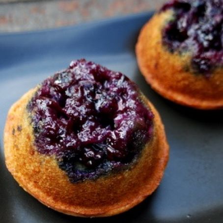 Little Blueberry Upside-Down Cakes