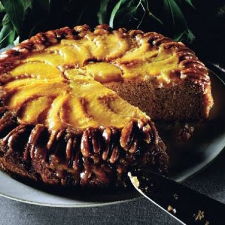 PEACH & PECAN UPSIDE-DOWN CAKE