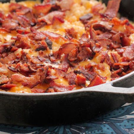 Cheesy Chicken and Rice Skillet Dinner with Bacon Recipe