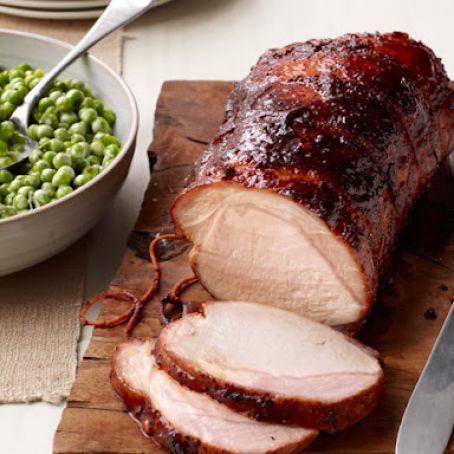 Roast Pork With Creamy Peas