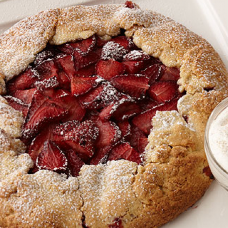 Rustic Balsamic Strawberry Crostata