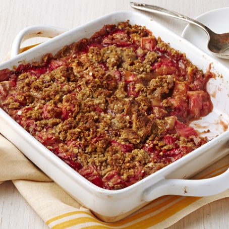 Strawberry-Rhubarb Crumble Pie