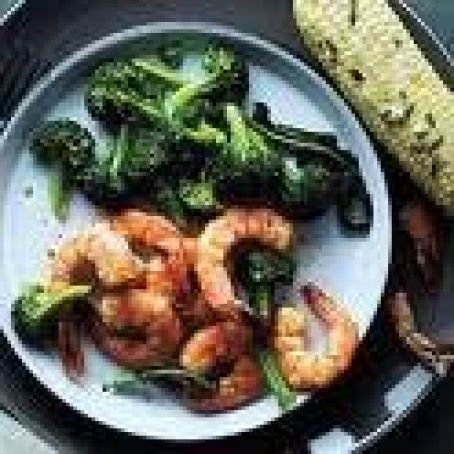 Roasted Shrimp and Broccoli