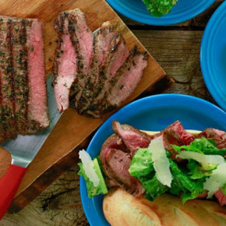 Beef Brutus Sandwiches (Sliced Steak and Caesar Dressing Subs)