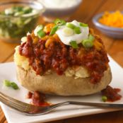 SLOPPY JOE STUFFED BAKED POTATOES