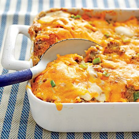 Sausage, Biscuit, and Gravy Bake