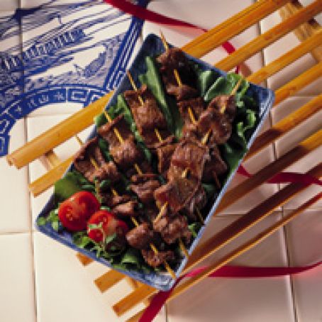 Mini Marinated Beef Skewers
