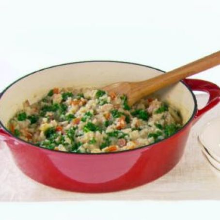Risotto with Bacon and Kale