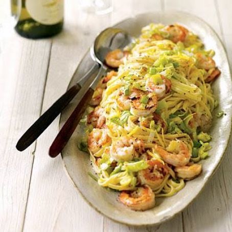 Meals (Leeky Linguine with Shrimp)