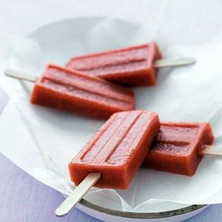 Nectarine and Strawberry Pops
