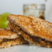 Peanut Butter and Green Tomato and Jalapeno Jam Sandwich